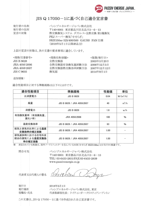 自己適合宣言書